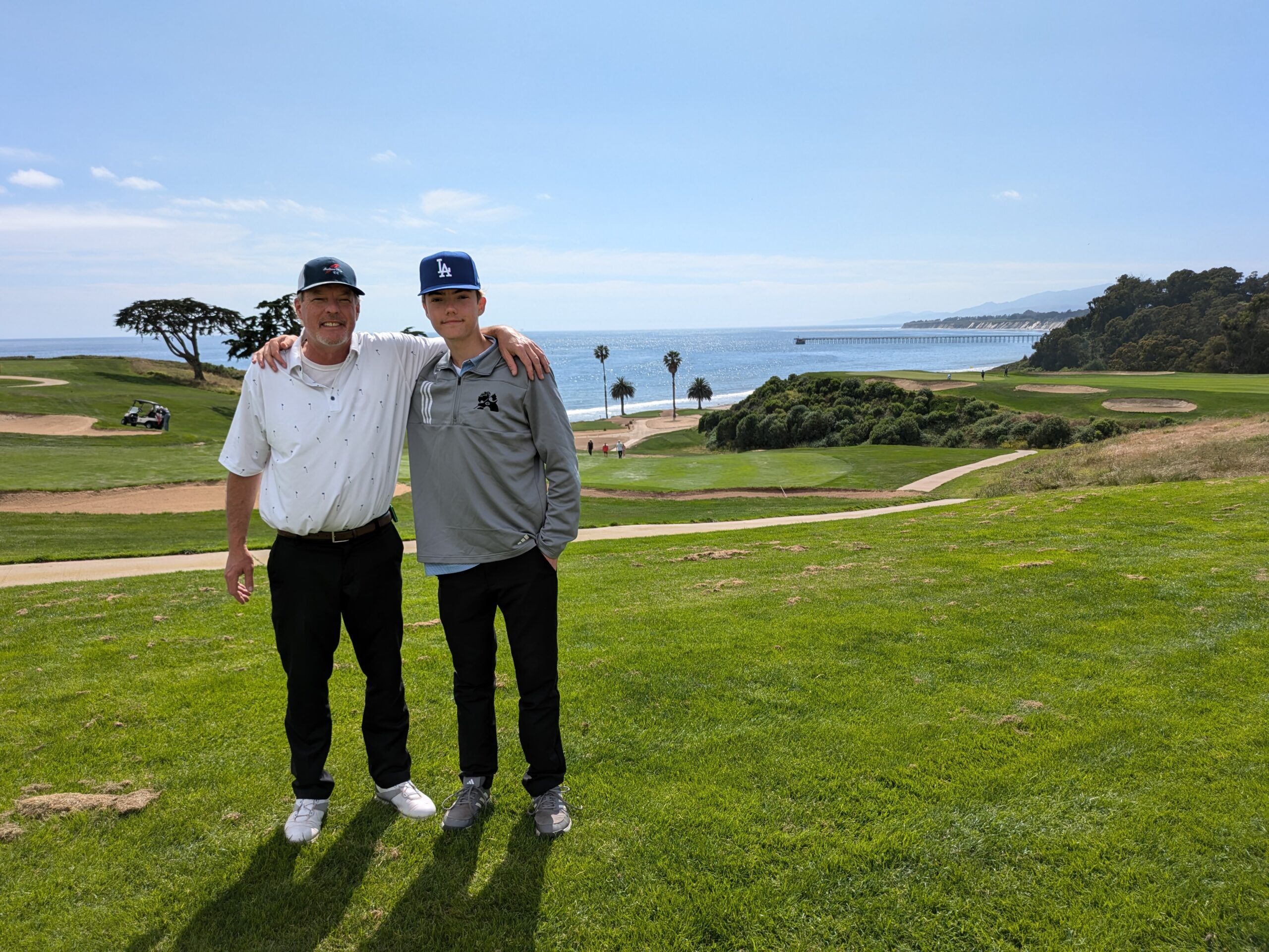 Strolan and Lucas before the 36 hole of the tournament.